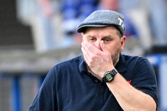 Steffen Baumgart enttäuscht: Der HSV bleibt auch in der kommenden Saison zweitklassig.