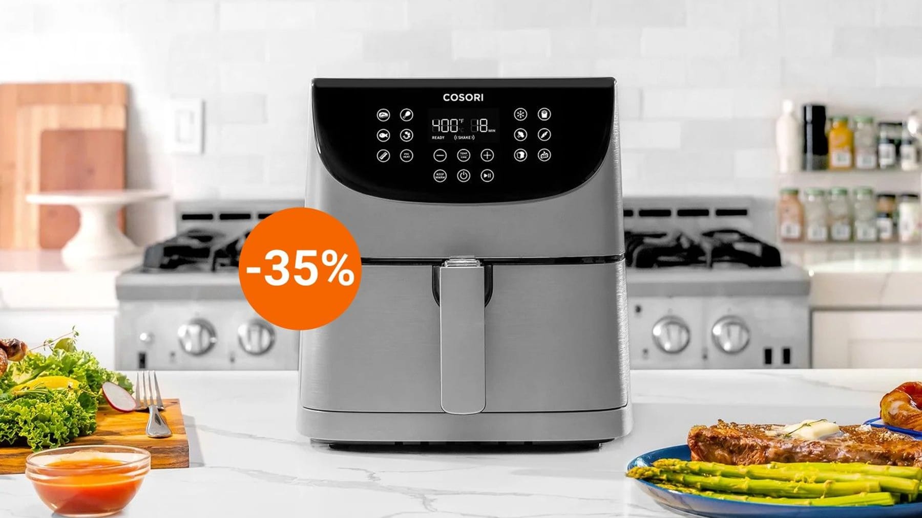 Heißluftfritteuse Lidl bietet XXLModell von Cosori unter 90 Euro an!