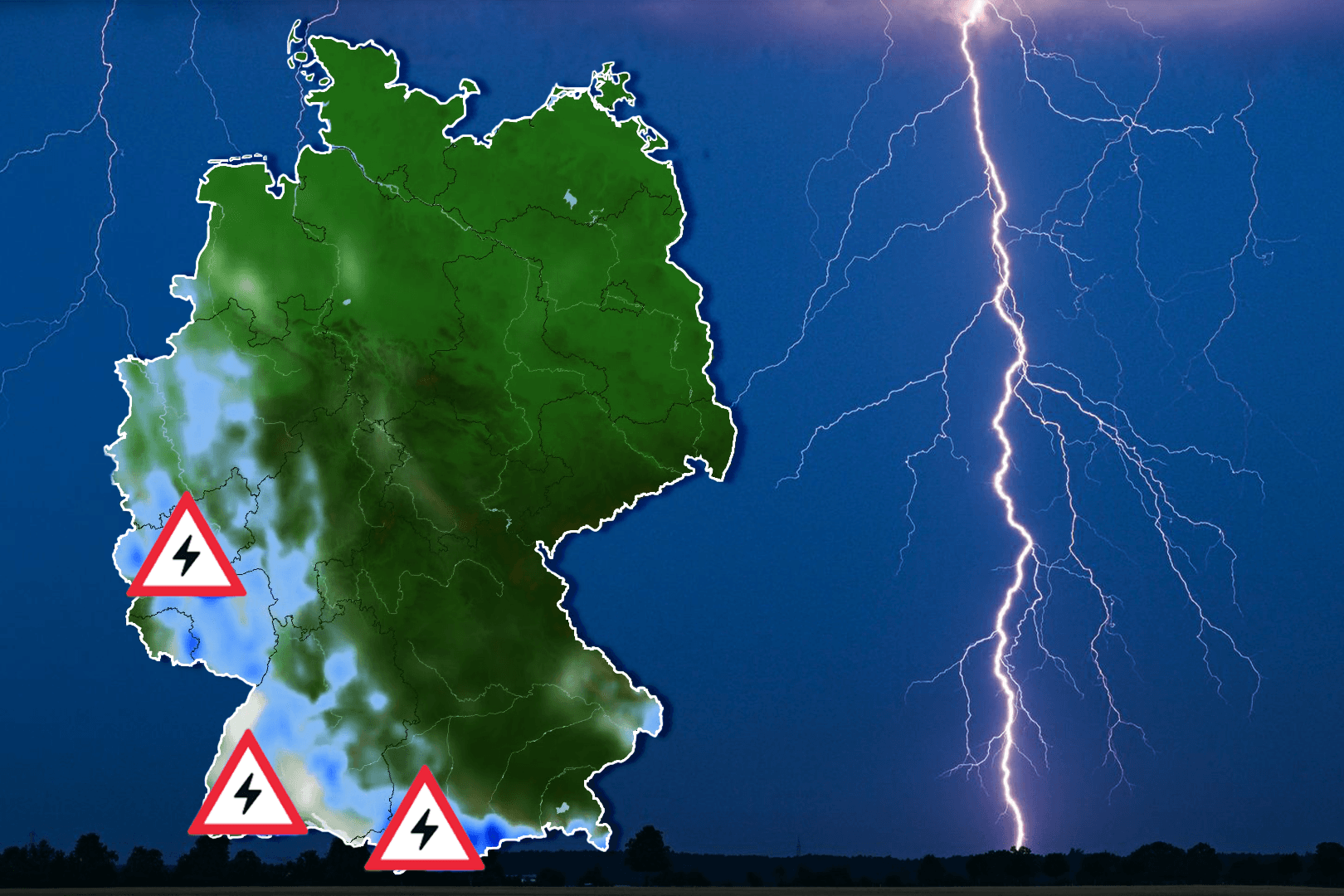 Wettervorhersage - Gewitterwarnung