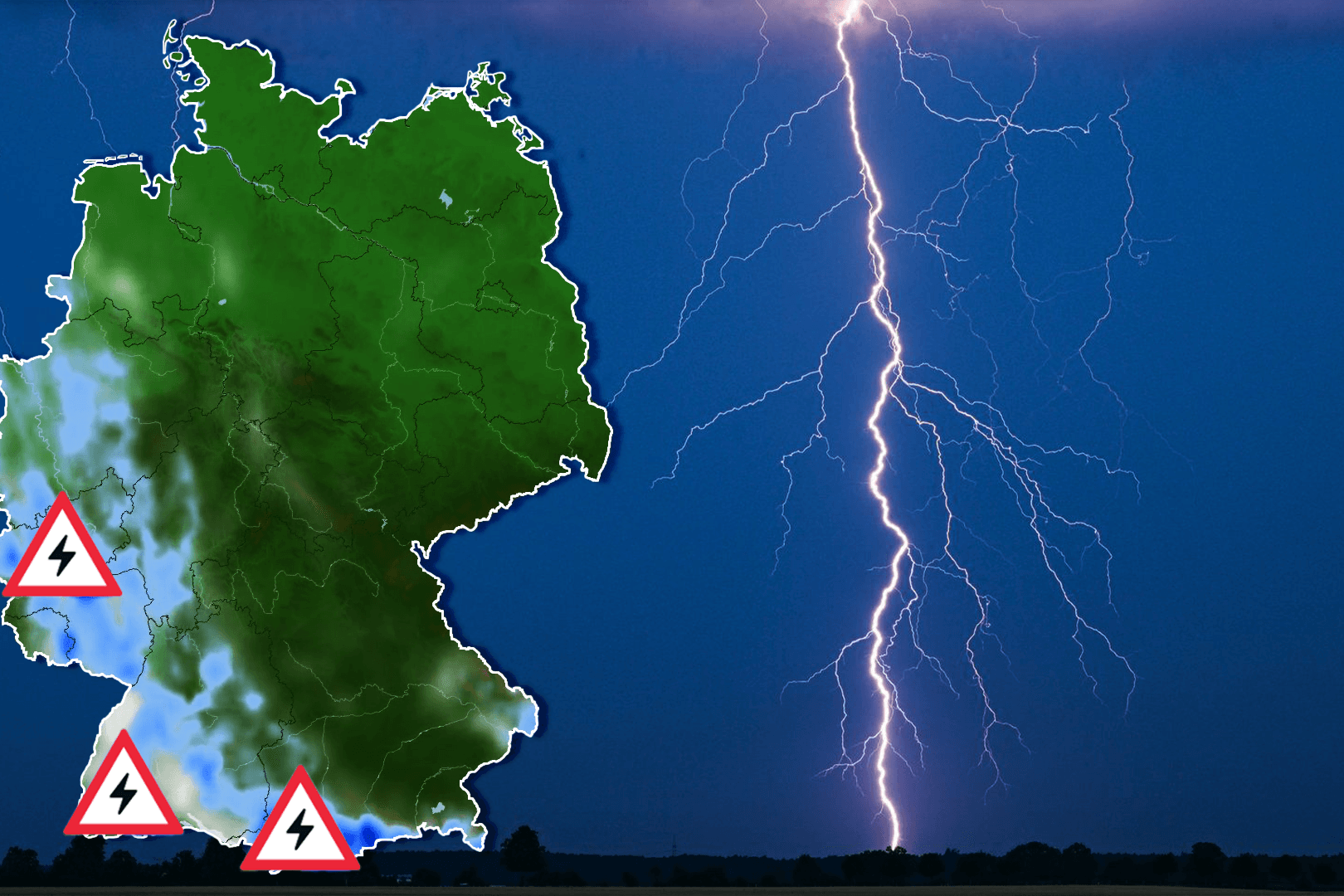 Wettervorhersage - Gewitterwarnung