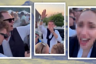 Gäste der Diskothek "Pony" auf Sylt: In einem viralen Video zeigt der Mann ungeniert den Hitlergruß.