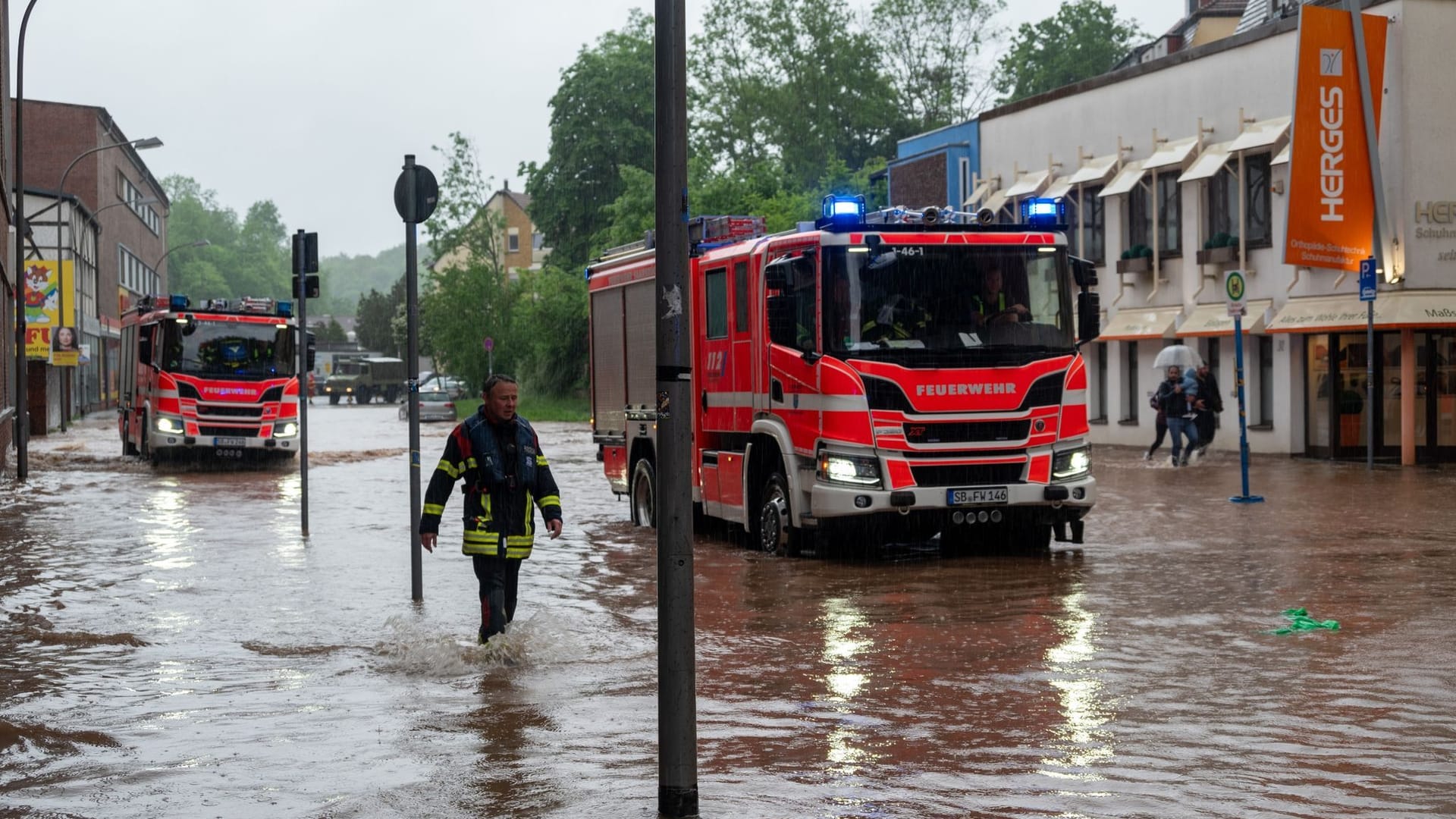 Überschwemmungen in Saarbrücken