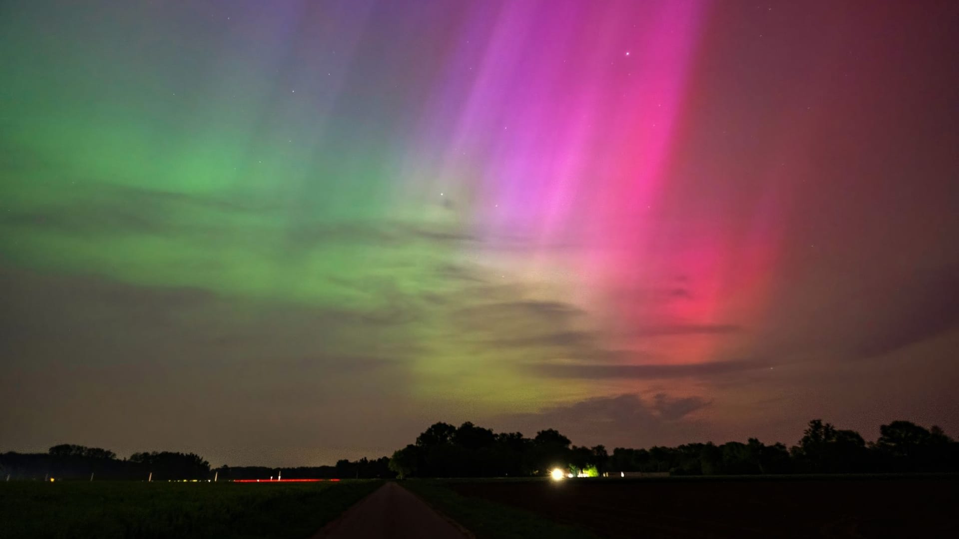 Polarlichter über Niedersachsen