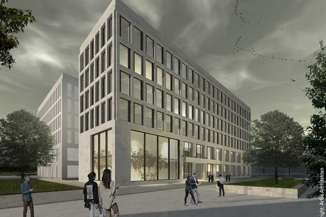 An der Ecke Miquel- und Hansallee entsteht das neue Gebäude "Center for Humanities".
