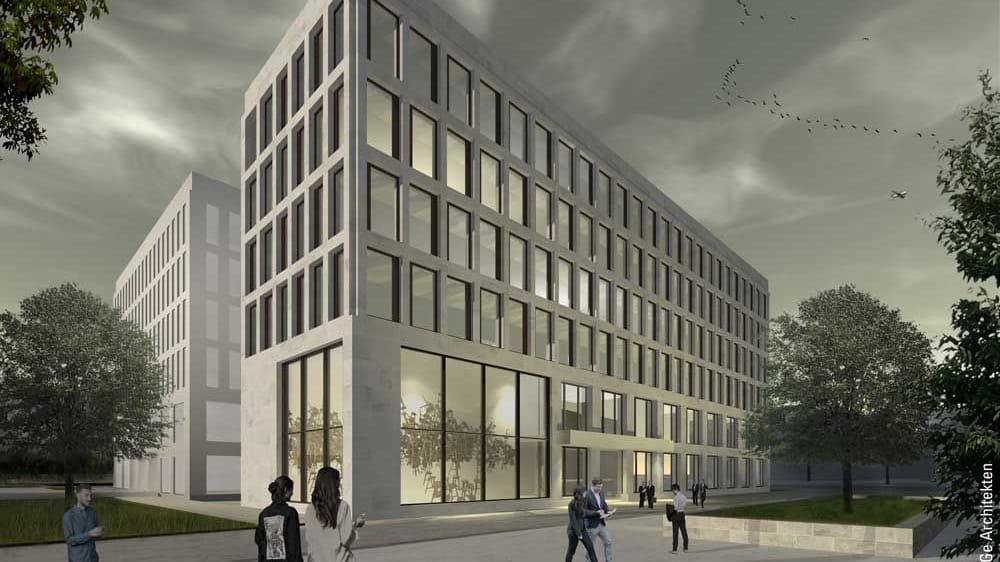 An der Ecke Miquel- und Hansallee entsteht das neue Gebäude "Center for Humanities". An der Ecke Miquel- und Hansallee entsteht das neue Gebäude "Center for Humanities".