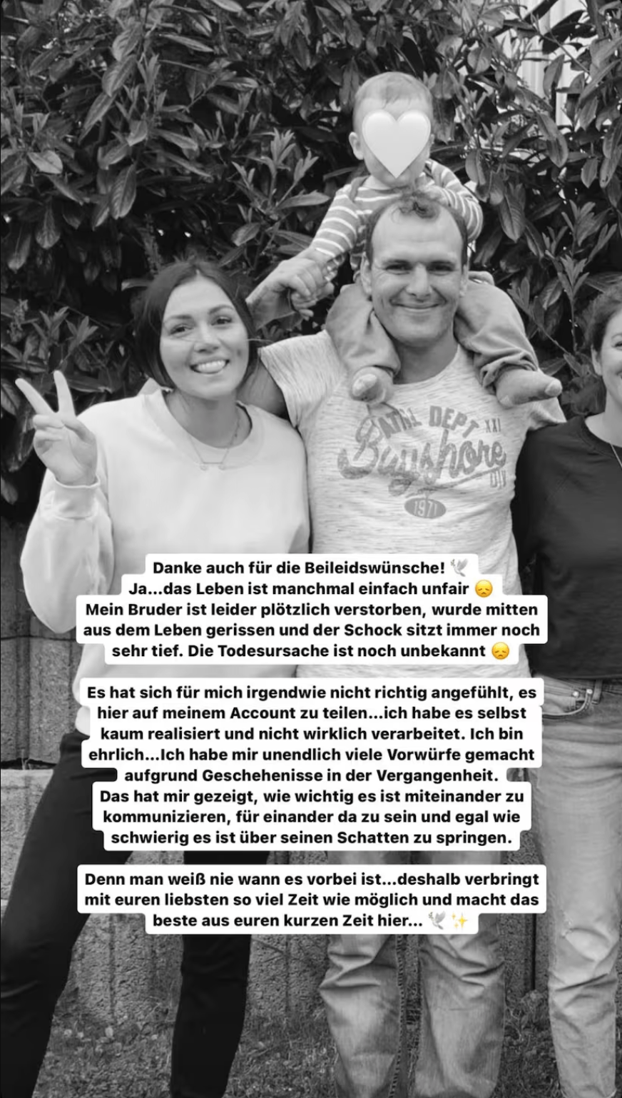 Dieses Foto mit ihrem Bruder teilte Anna Maria Damm bei Instagram.