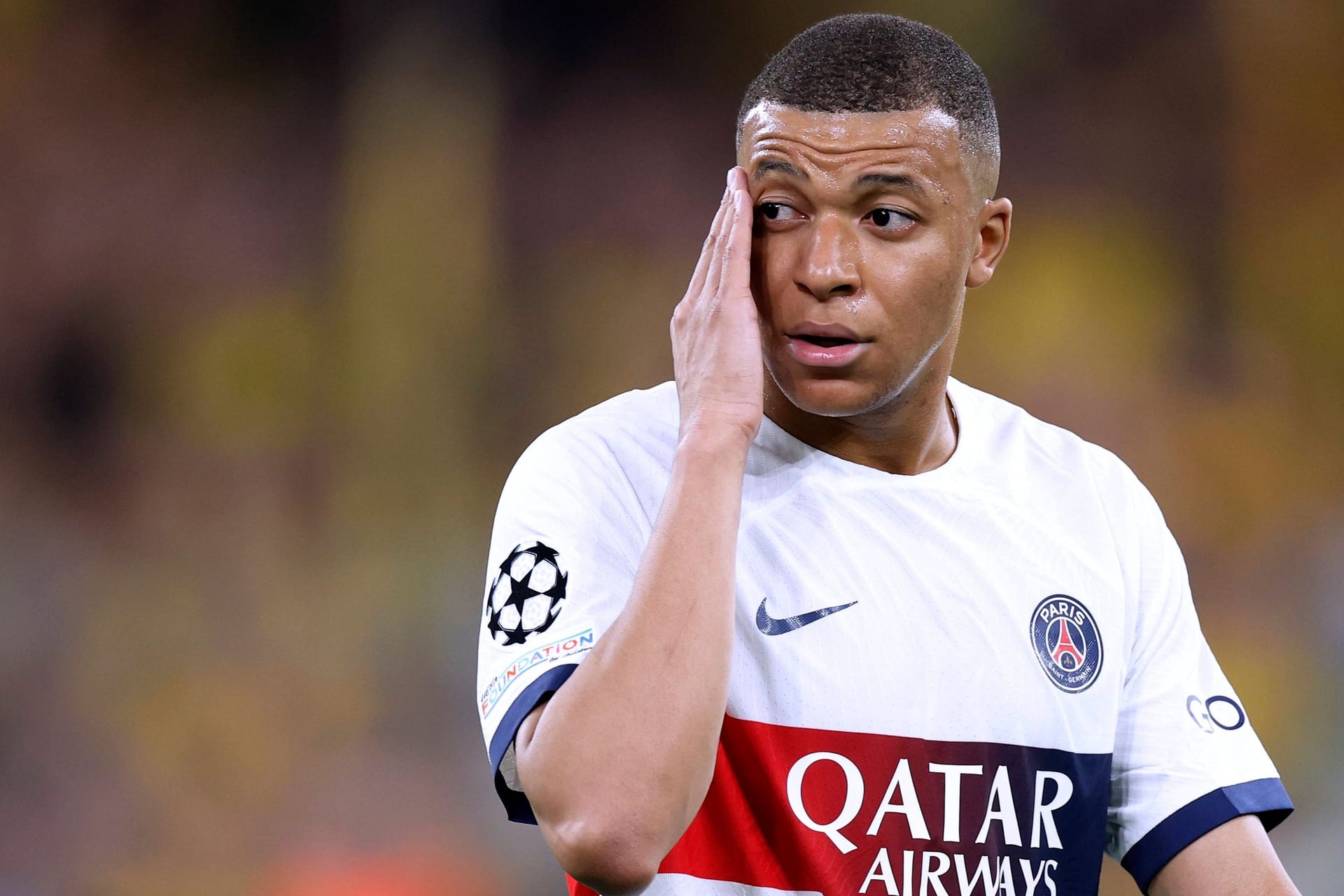 Kylian Mbappé: Der Franzose verlor am Mittwoch mit seinem Team in Dortmund.