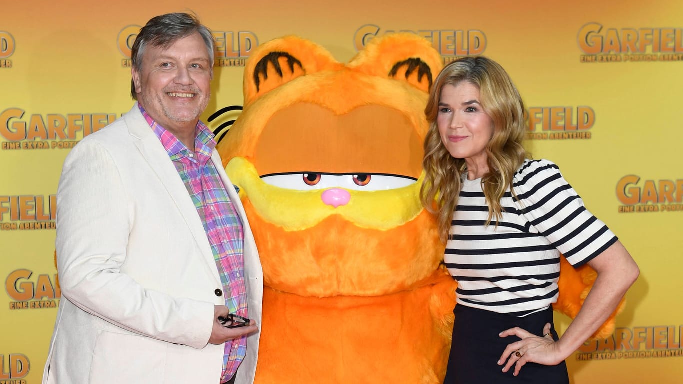Hape Kerkeling und Anke Engelke bei der Premiere von "Garfield".