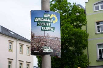 Wahlplakat der Grünen in Dresden (Archivfoto): Innerhalb von einer Woche sind hier zwei Politiker auf der Straße angegriffen worden.