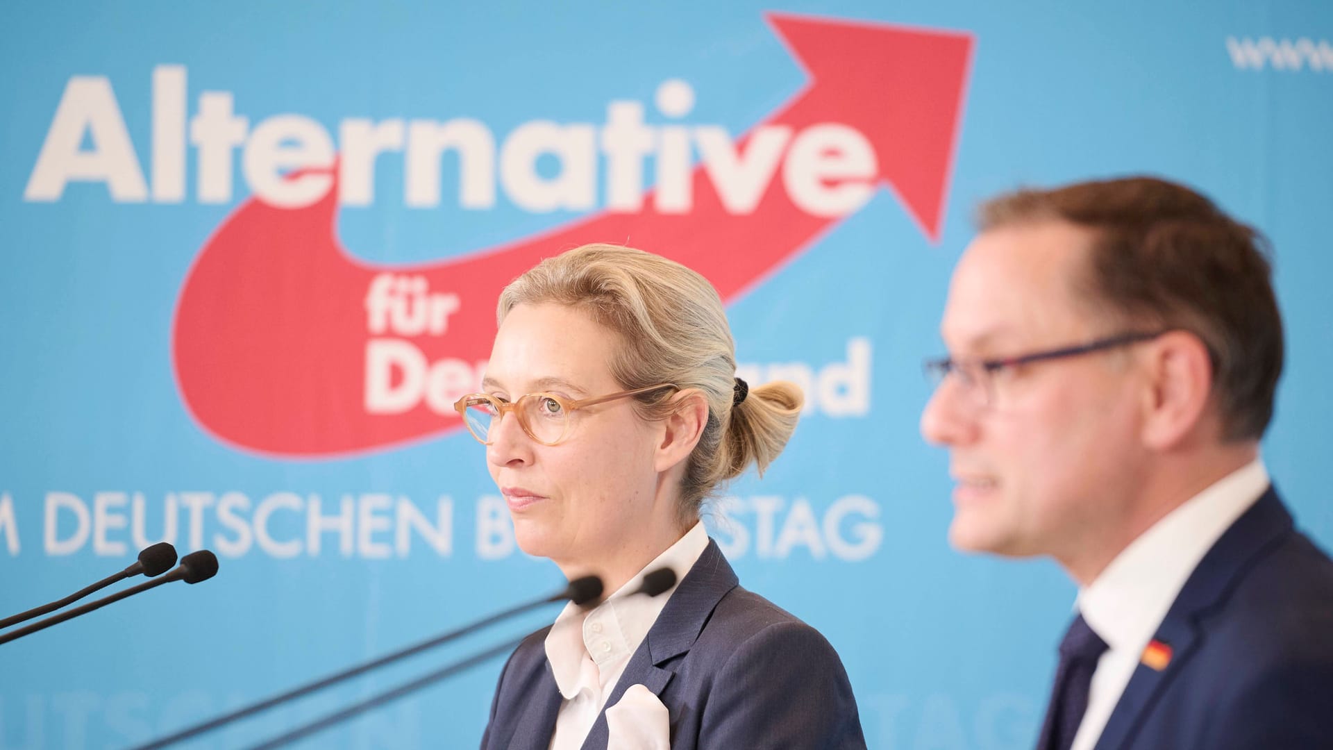 AfD-Politiker Alice Weidel und Tino Chrupalla: Der Rechtspopulismus kann eingedämmt werden, sagt Heinrich August Winkler.