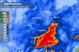 Niederschlagskarte: So viel Regen werden am Wochenende in Deutschland erwartet.