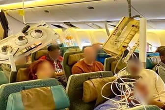 Das Innere des Flugzeugs: Wegen Turbulenzen starb ein Passagier auf der Strecke von London nach Singapur.