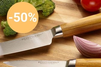 Im Aldi-Onlineshop ist heute ein 5-teiliges Damaszener-Messer-Set von Echtwerk um fast 50 Prozent reduziert.