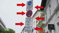 Frankfurt: Straße verwirrt mit Schilder-Wahnsinn