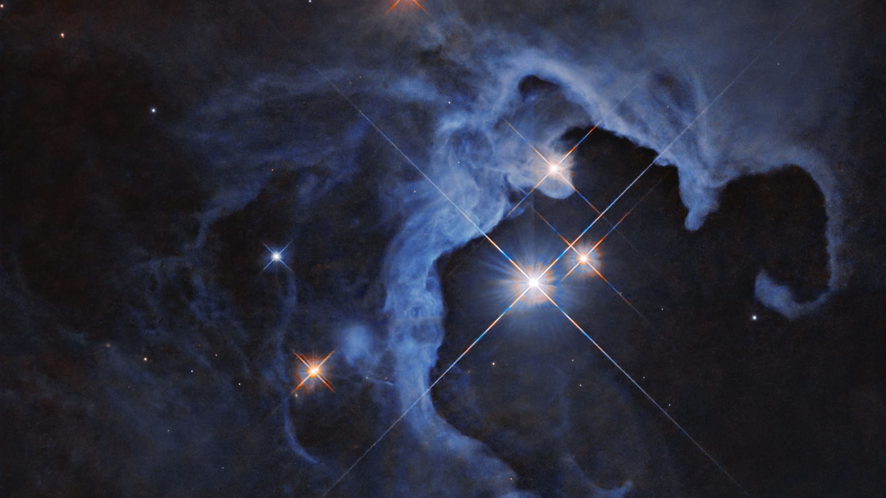 The Hubble Space Telescope images the star after it is born