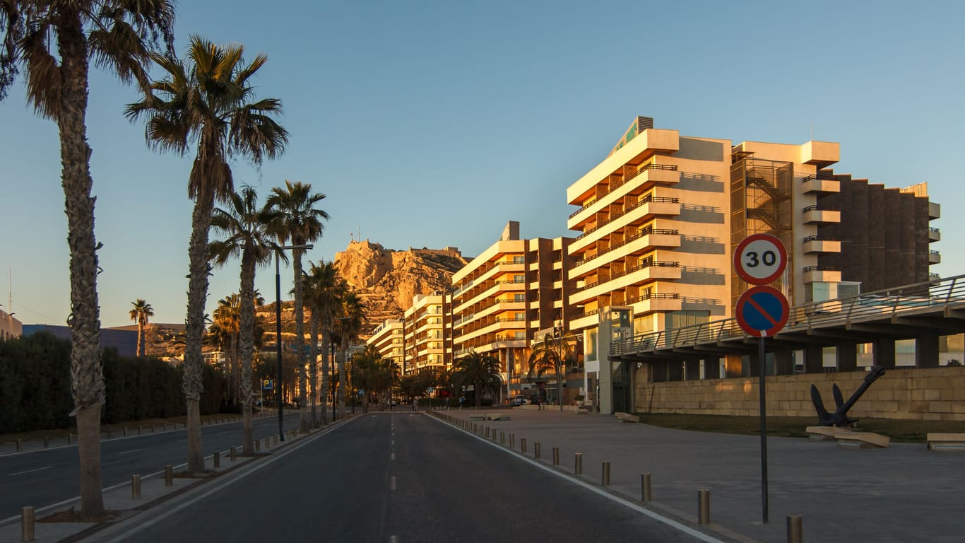Alicante streets , Spain.