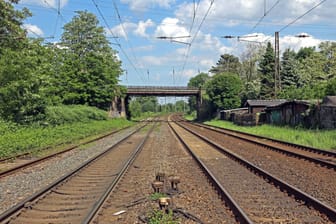 Bahngleise in Köln (Symbolbild): Am Montag hat eine Spaziergängerin für Aufsehen gesorgt.
