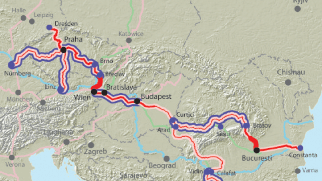 Die Europäische Eisenbahnachse verbindet Nürnberg mit dem Schwarzen Meer – und führt auch an der rumänischen Partnerstadt Brașov vorbei.