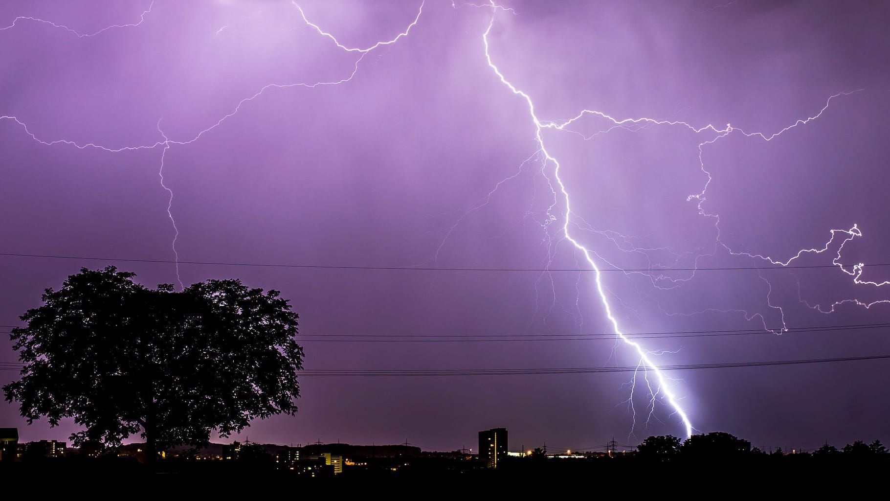 Gewitter über Stuttgart