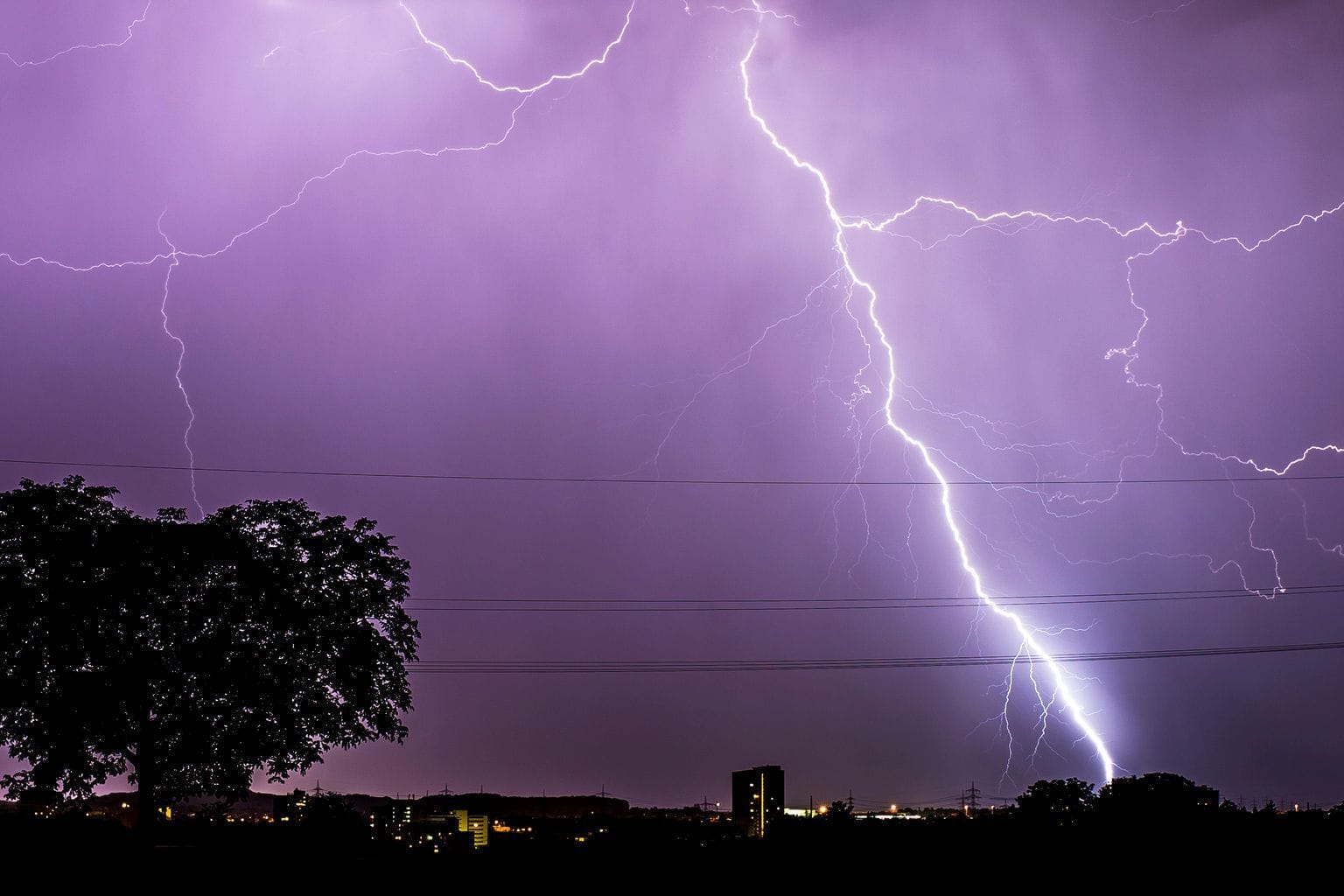 Gewitter über Stuttgart