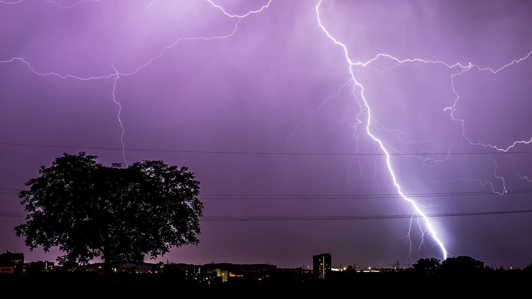 Gewitter über Stuttgart