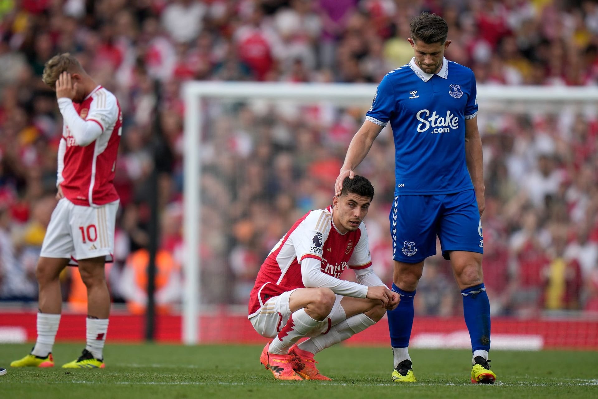 Kai Havertz (Mitte): Sein Treffer sicherte Arsenal den Last-Minute-Sieg.