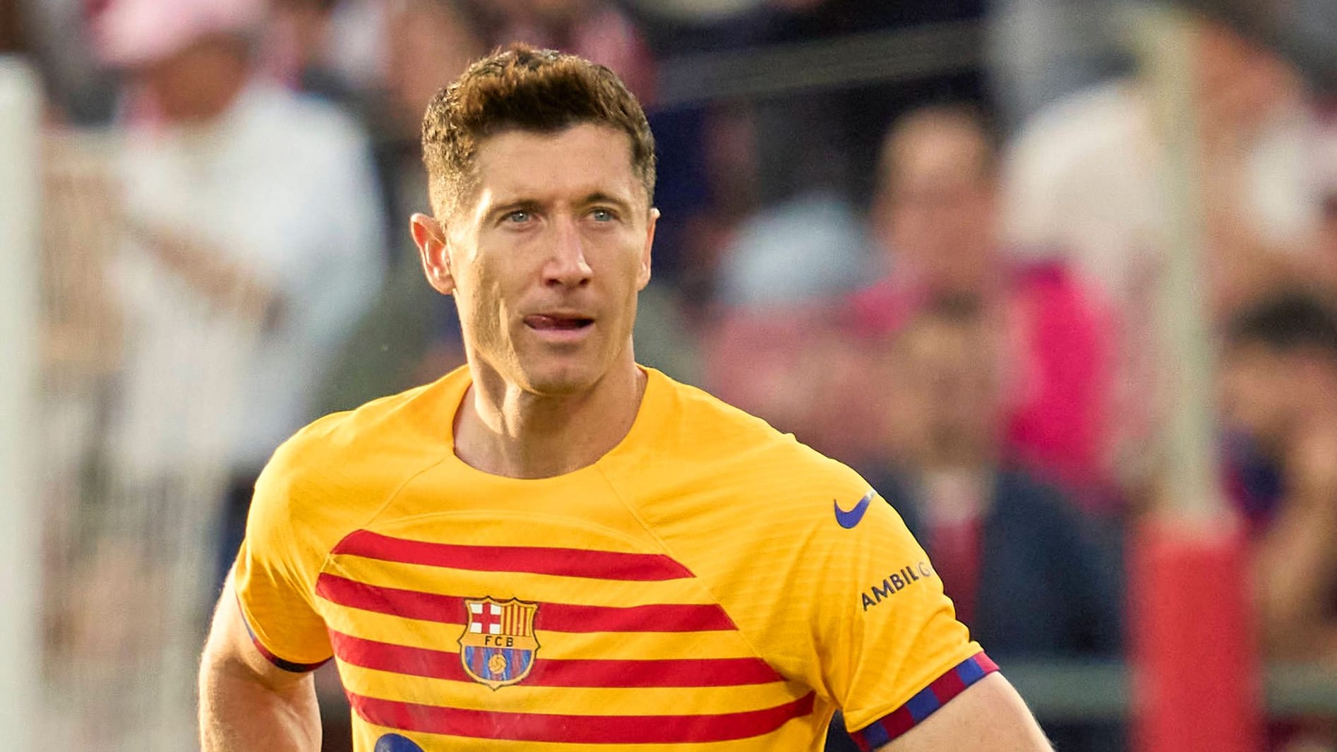 Robert Lewandowski: Sein Treffer reichte nicht für einen Sieg gegen Girona.