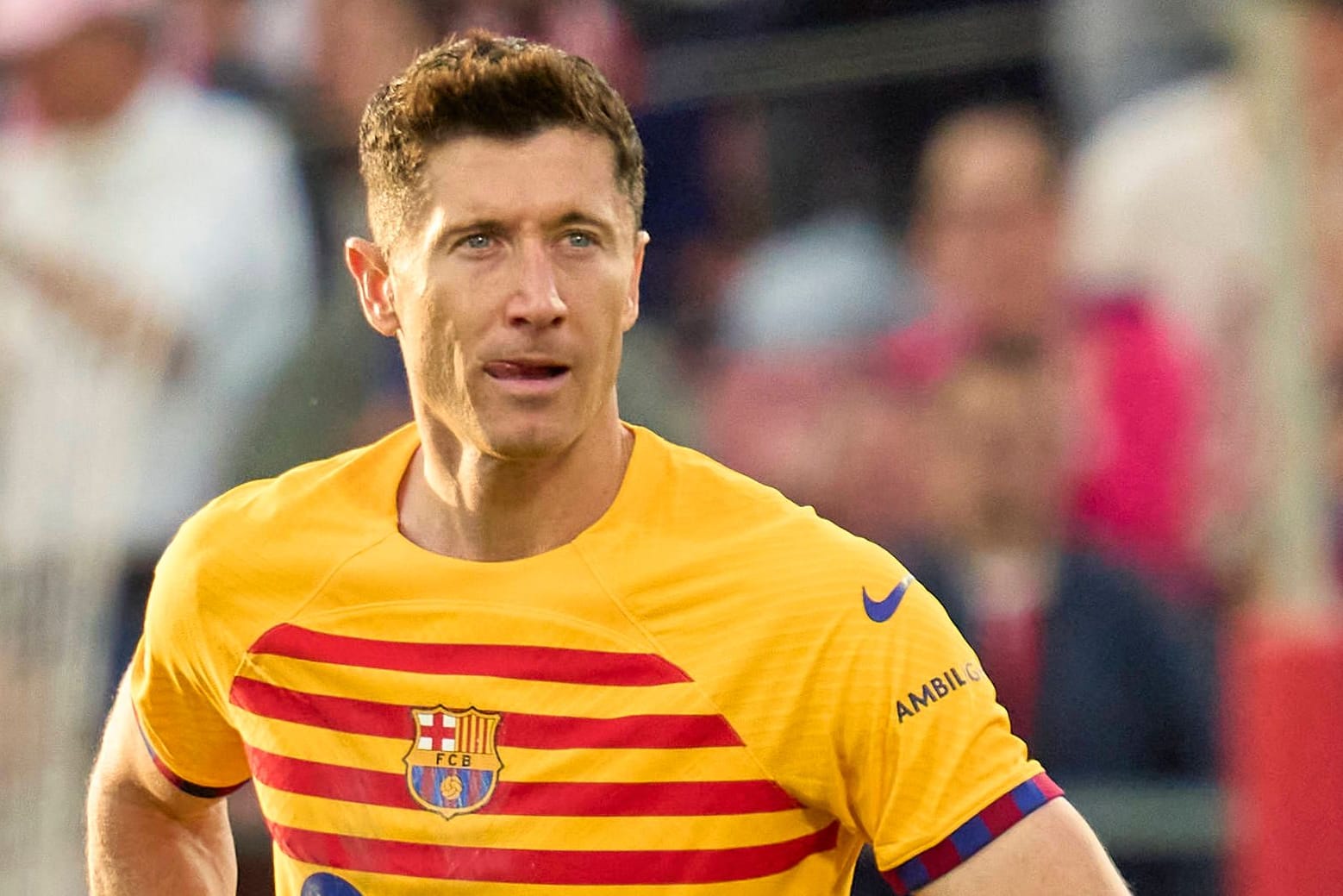 Robert Lewandowski: Sein Treffer reichte nicht für einen Sieg gegen Girona.