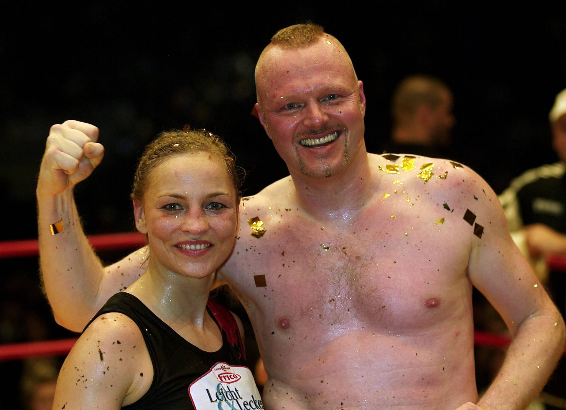 Regina Halmich und Stefan Raab haben bereits zweimal gegeneinander gekämpft.