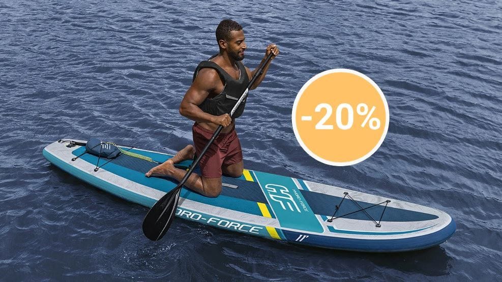 Jetzt bei Lidl: Schnappen Sie sich ein SUP-Board für Ihren Sommerausflug zum Sparpreis.