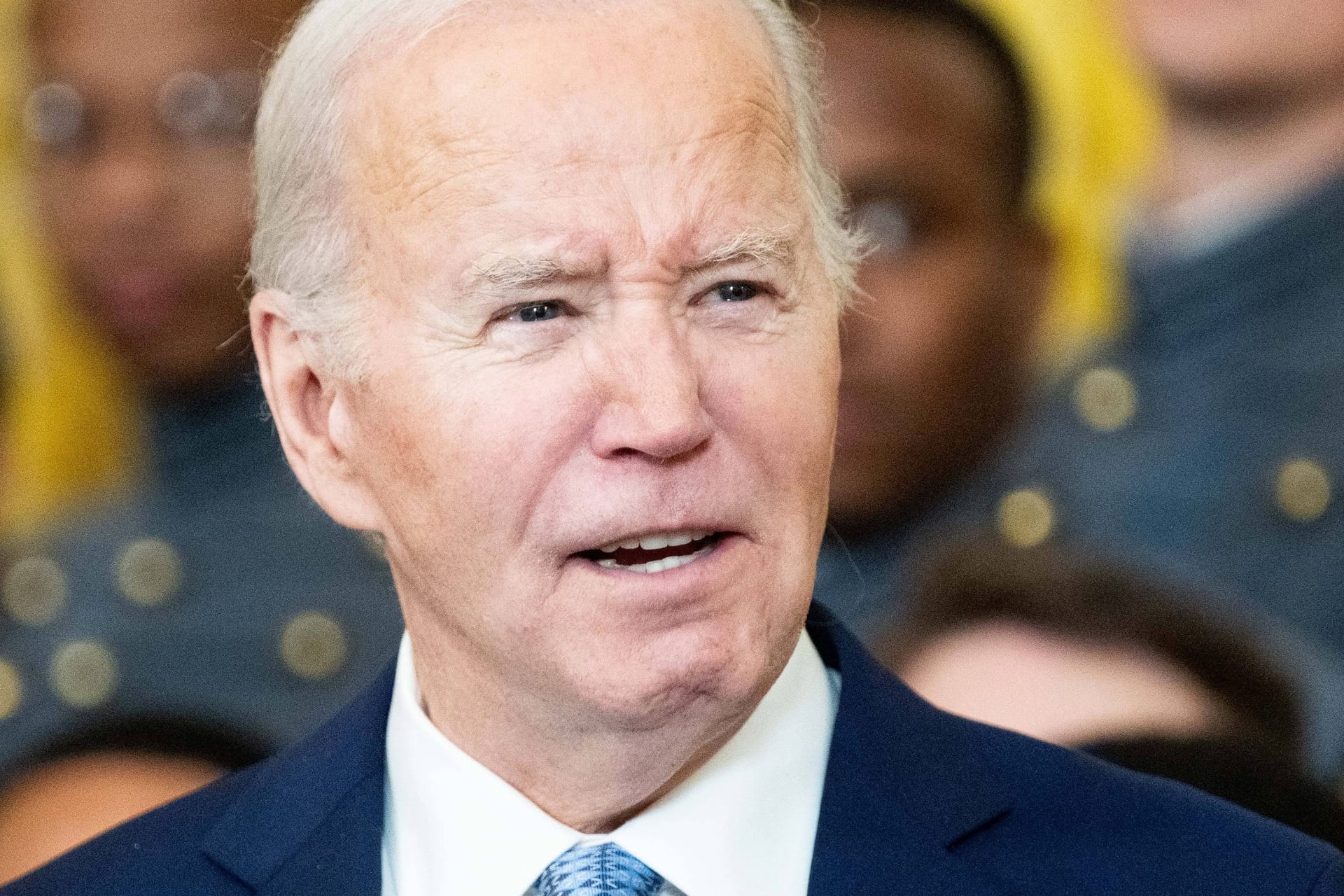 US-Präsident Joe Biden bei einem Empfang von Veteranen im Weißen Haus Anfang Mai 2024.