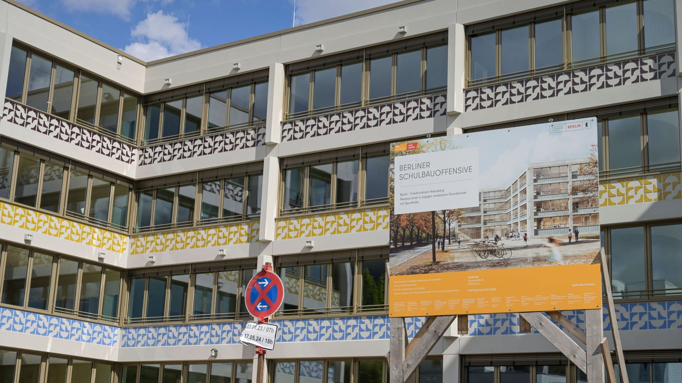 Neubau einer Grundschule in Friedrichshain-Kreuzberg im Rahmen der Berliner Schulbauoffensive.