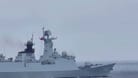 Ein chinesisches Kriegsschiff vor der Küste Taiwans beim jüngsten Großmanöver.