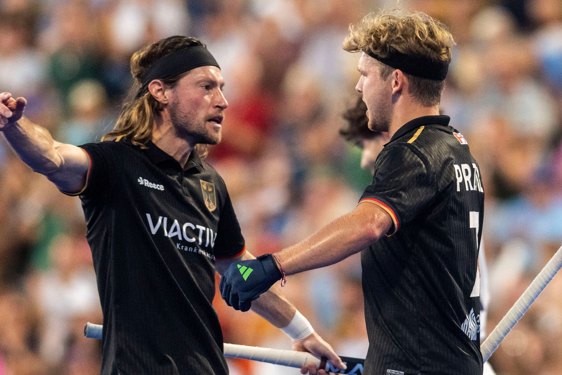 Martin Zwicker (l.): Er hat bereits über 300 Länderspiele für die deutsche Hockey-Nationalmannschaft absolviert.