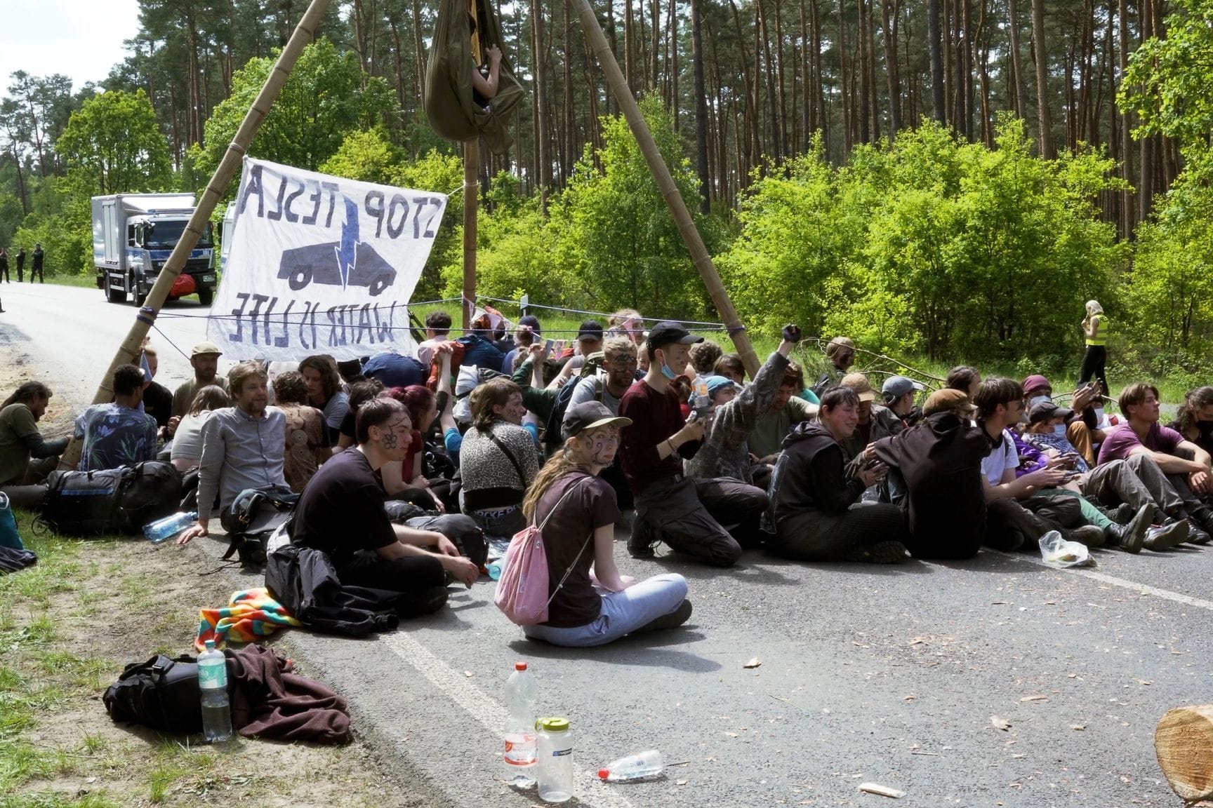 Protest gegen Tesla - Grünheide