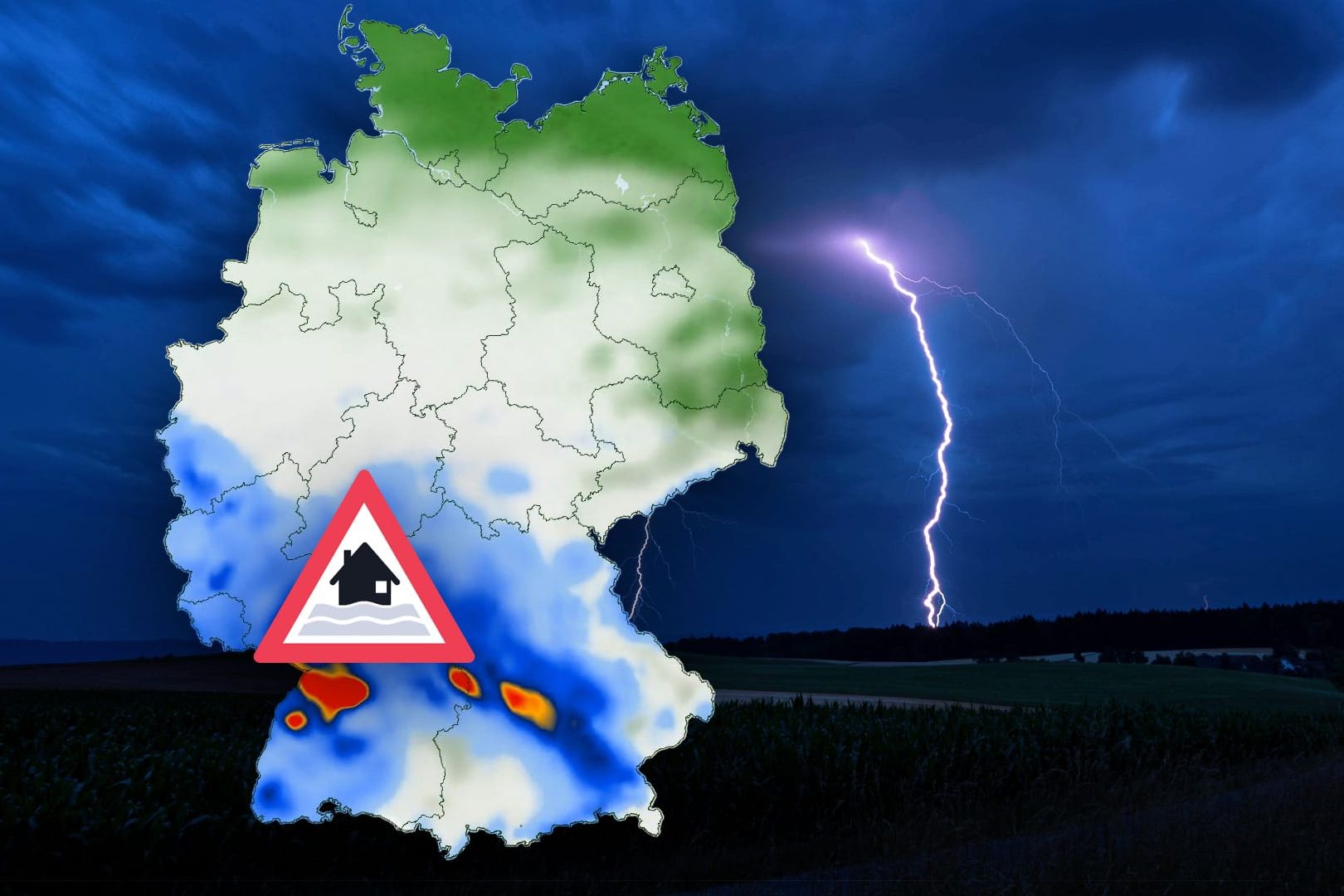 Wetterkarten zeigen, wo es in den kommenden Tagen kracht.