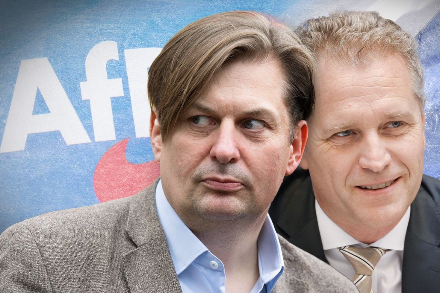 Die AfD-Listenkandidaten 1 und 2 für die Europawahl, Maximilian Krah (l.) und Petr Bystron (r.): Beide stehen im Zentrum einer Spionage- und Schmiergeldaffäre.