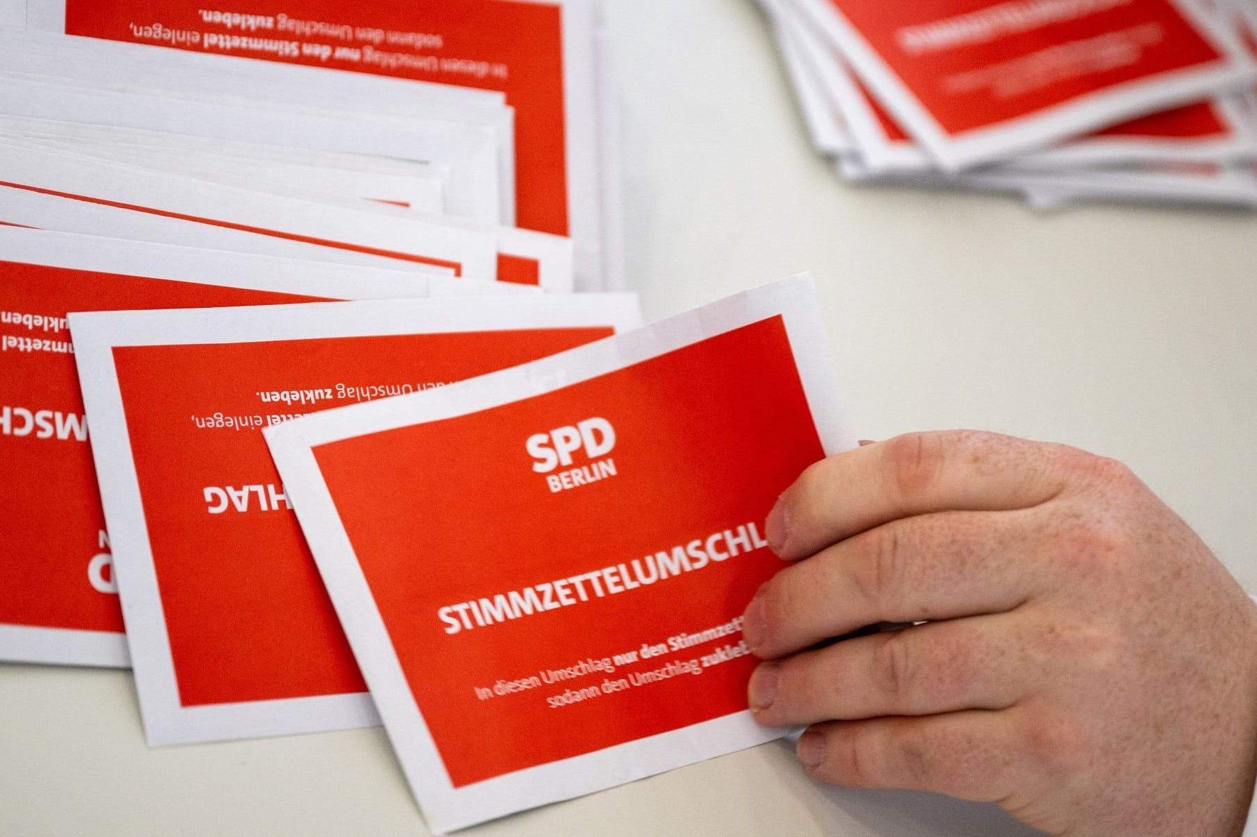 Auszählung der Stichwahl zum SPD-Parteivorsitz in Berlin