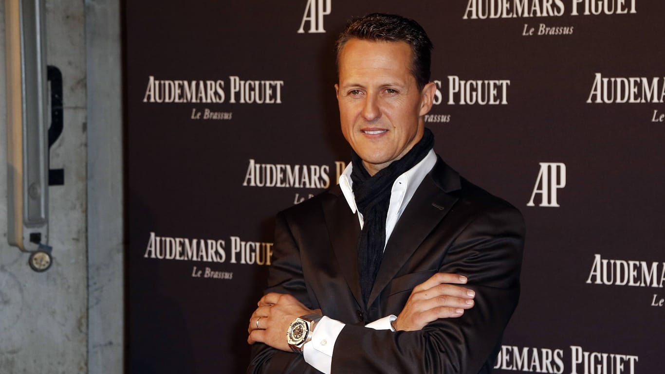Rennfahrer-Legende Michael Schumacher liebte Uhren - hier bei einer Präsentation von Audemars Piguet in Berlin, 2012.
