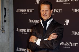 Rennfahrer-Legende Michael Schumacher liebte Uhren - hier bei einer Präsentation von Audemars Piguet in Berlin, 2012.