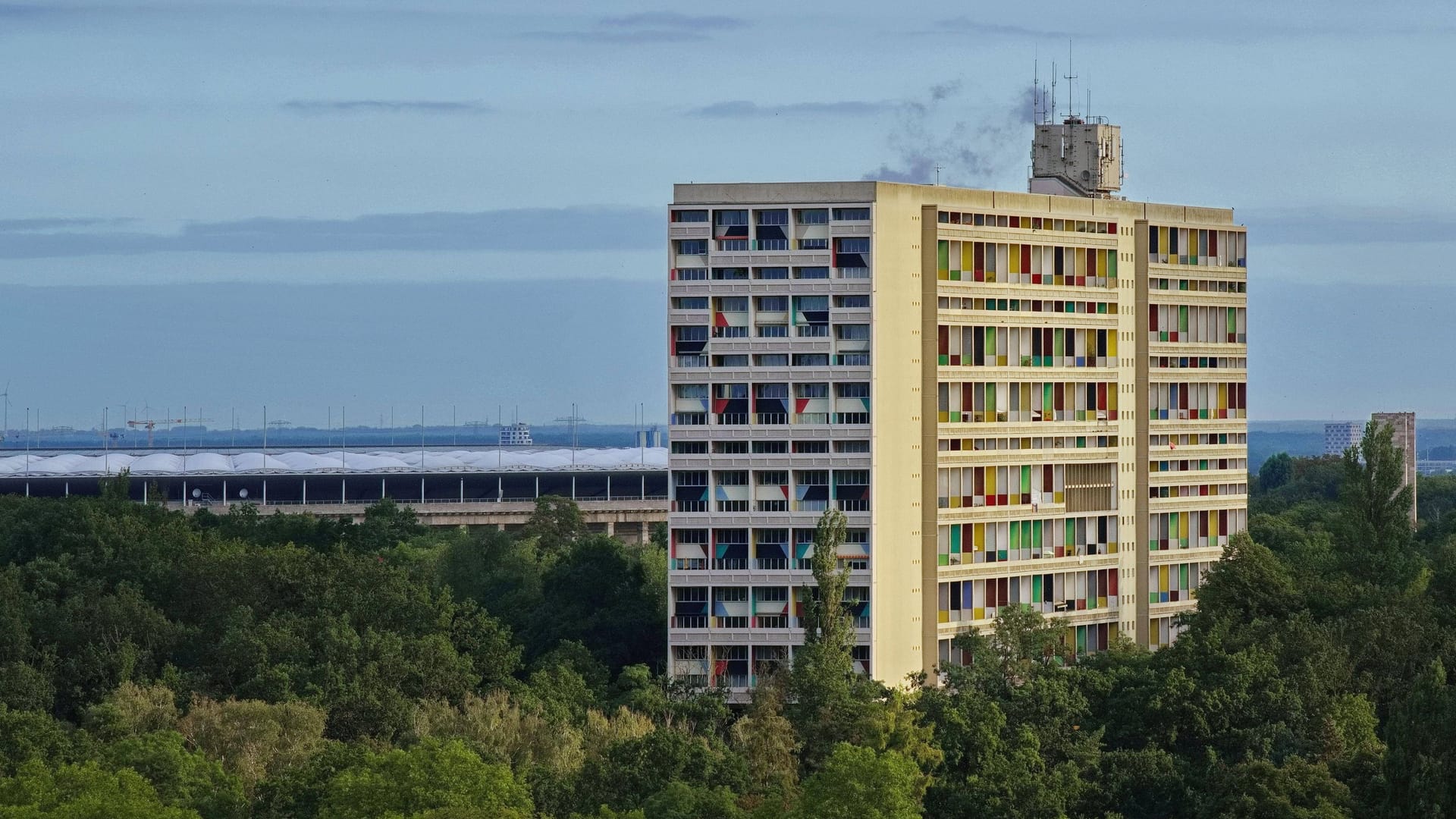 Das unter Denkmalschutz stehende Corbusierhaus in Berlin: Es war Teil der Internationalen Bauausstellung 1957.