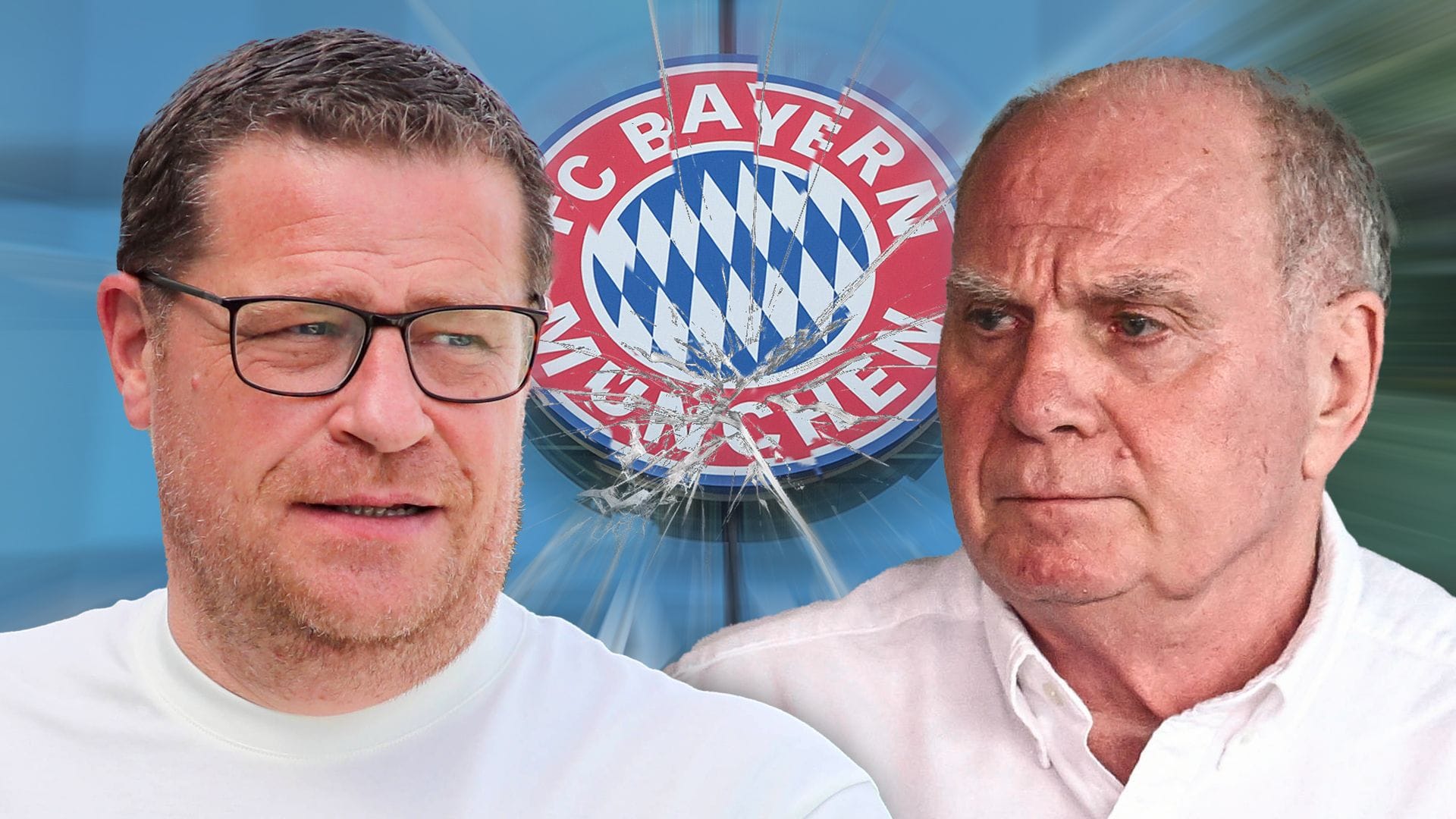 Max Eberl (l.) ist sportlich verantwortlich, doch Uli Hoeneß (r.) ist im Hintergrund immer noch mächtig.