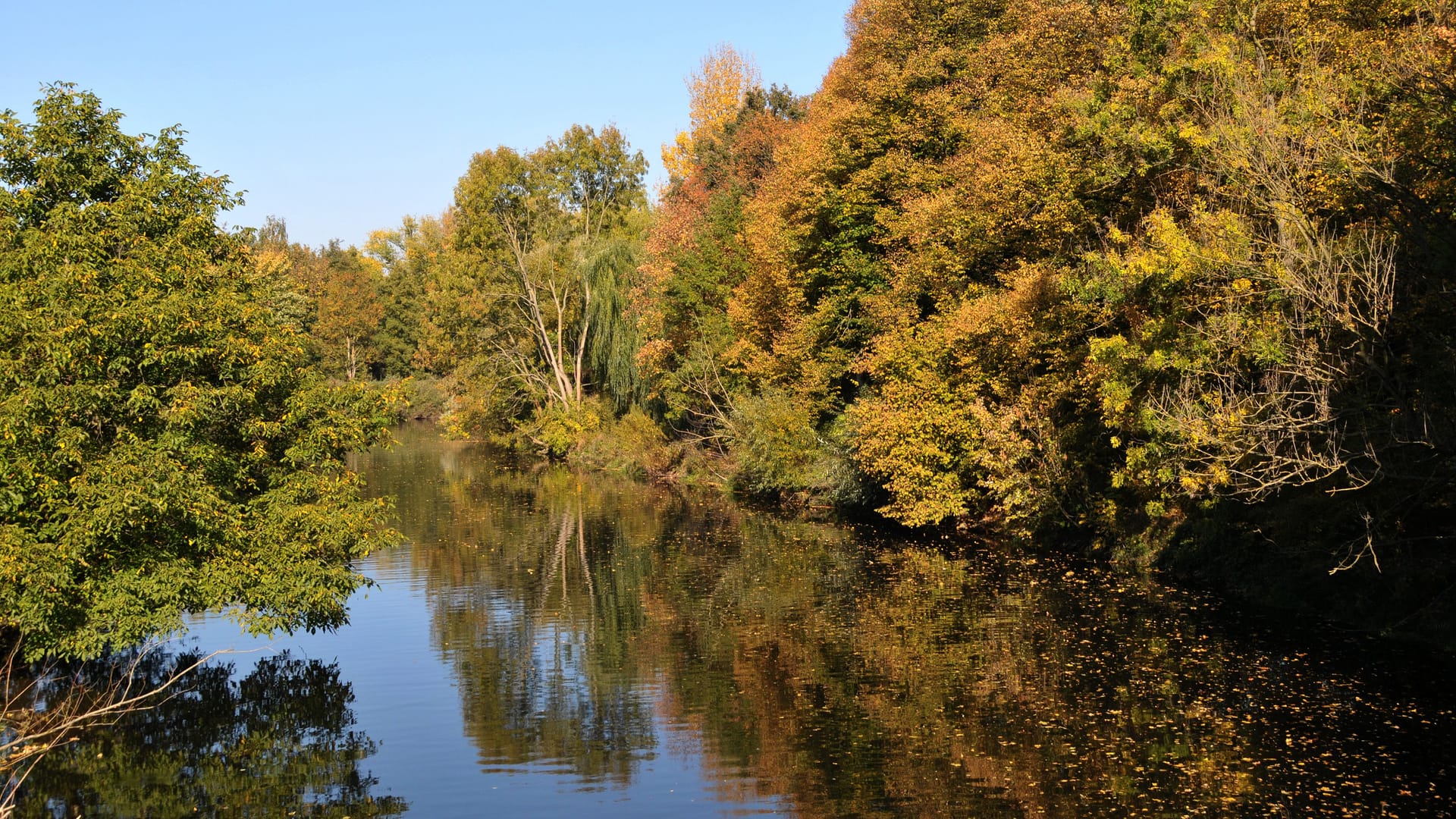 Fluss Leine bei Hannover (Symbolfoto): Die Leiche lag lange Zeit im Wasser, deshalb habe die Polizei die Todesursache nicht ermitteln können.