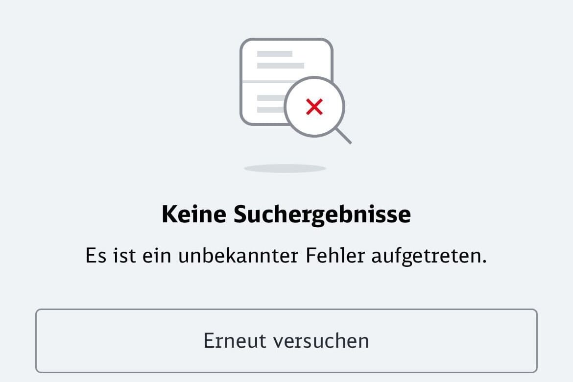 Kein Anschluss unter dieser Nummer: Technische Störung bei DB Navigator.