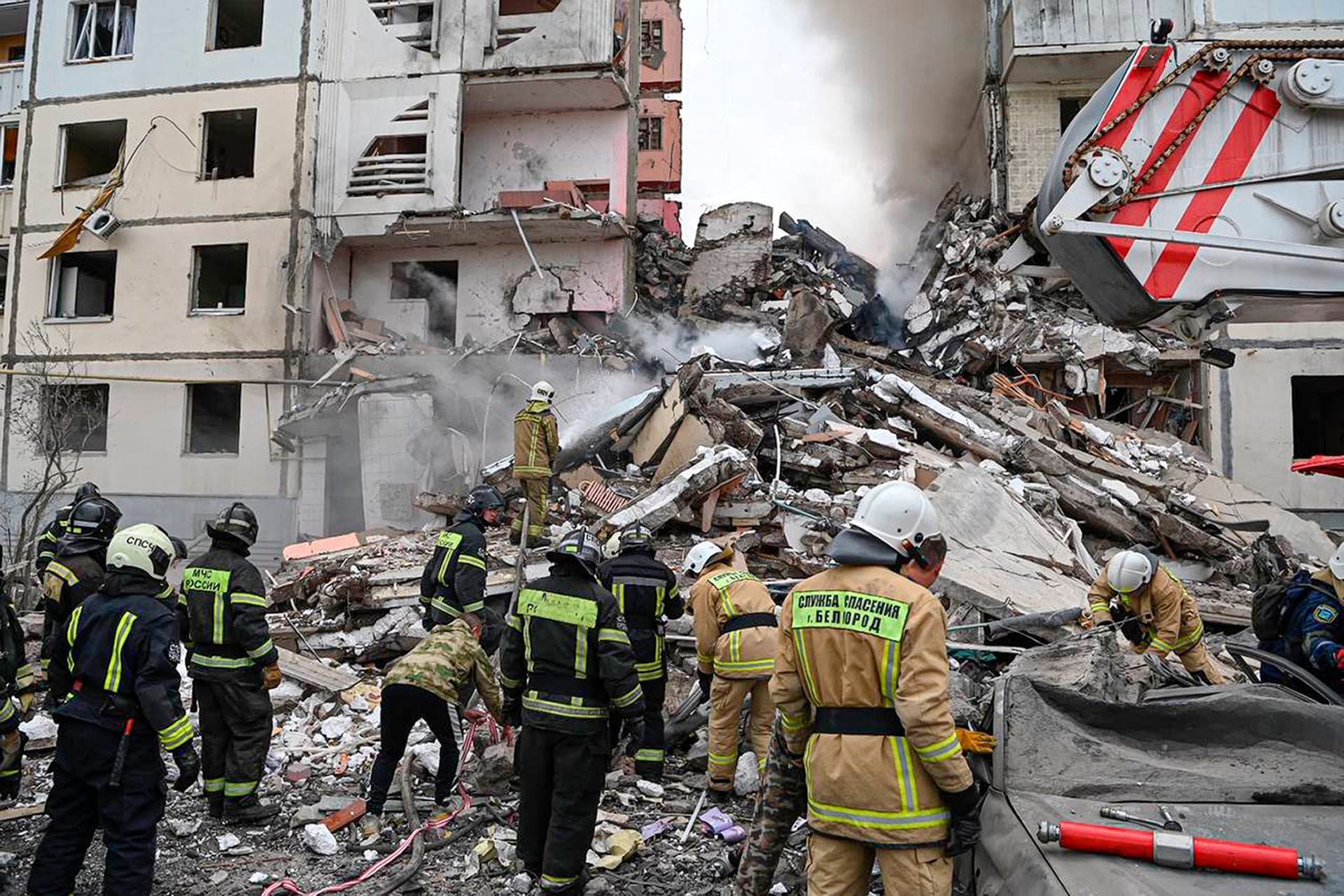 Hochhaus in Belgorod bei Angriff getroffen