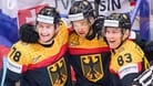 Deutschland jubelt: Gegen Lettland gab es einen deutlichen Sieg für die deutsche Eishockey-Nationalmannschaft.