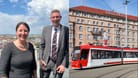 Die VAG-Vorstände Magdalena Weigel und Tim Dahlmann-Resing verkündeten bei der Jahrespressekonferenz der Verkehrsbetriebe einen Passagierrekord.