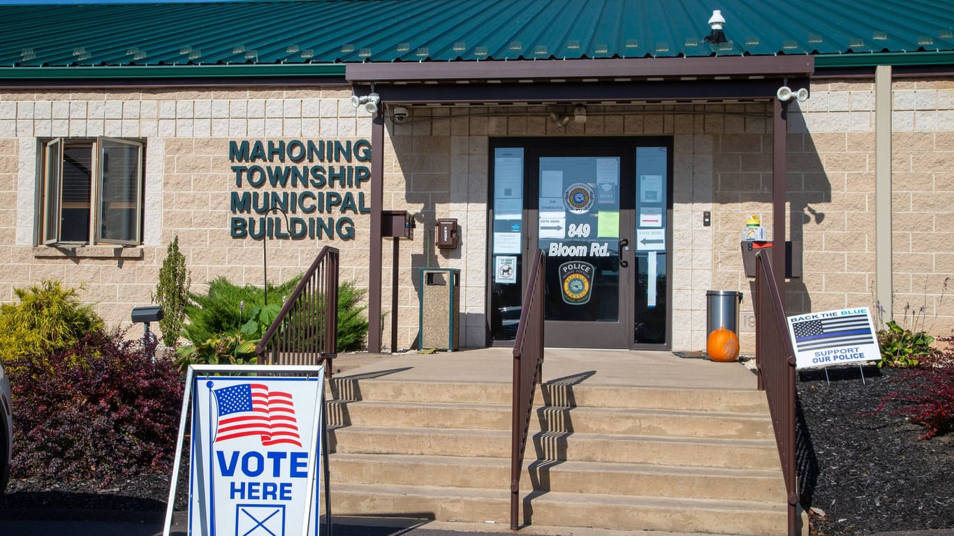 Ein Wahllokal 2020 in Pennsylvania.