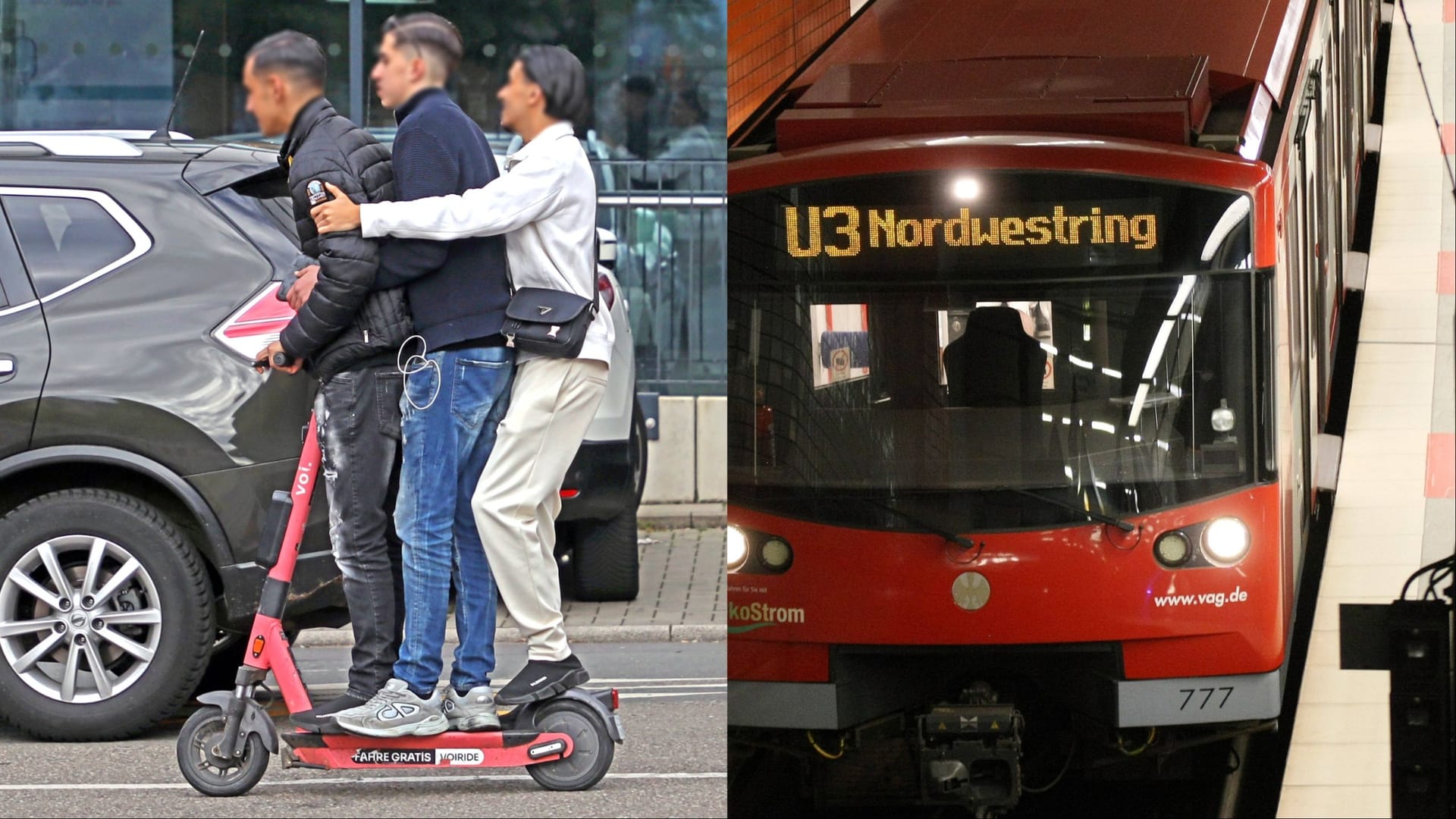 E-Scooter sind ab sofort in allen U-Bahnen, Straßenbahnen, Bussen, S-Bahnen und Zügen rund um Nürnberg tabu (Archivbilder). E-Scooter sind ab sofort in allen U-Bahnen, Straßenbahnen, Bussen, S-Bahnen und Zügen rund um Nürnberg tabu (Archivbilder).