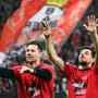 Leverkusens Jubel nach Rom-Spiel
